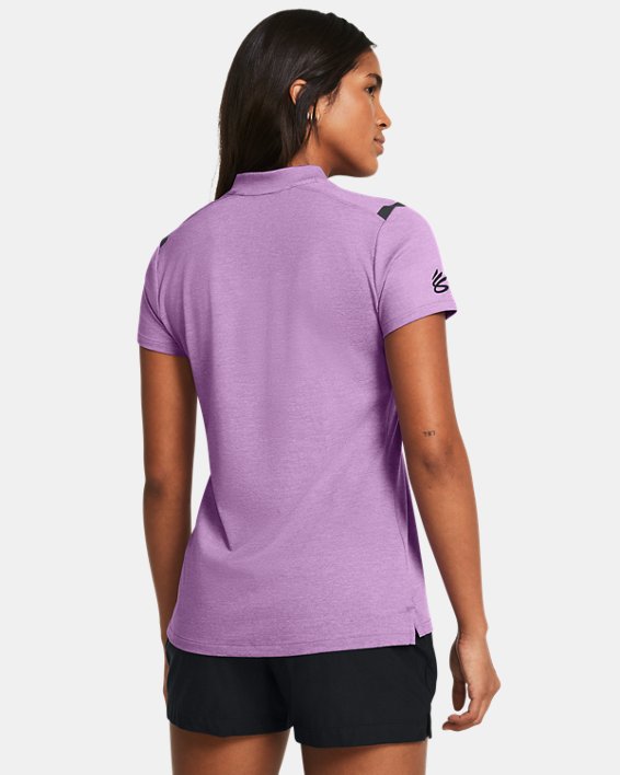 Women's Curry Splash Short Sleeve Polo in Purple image number 1